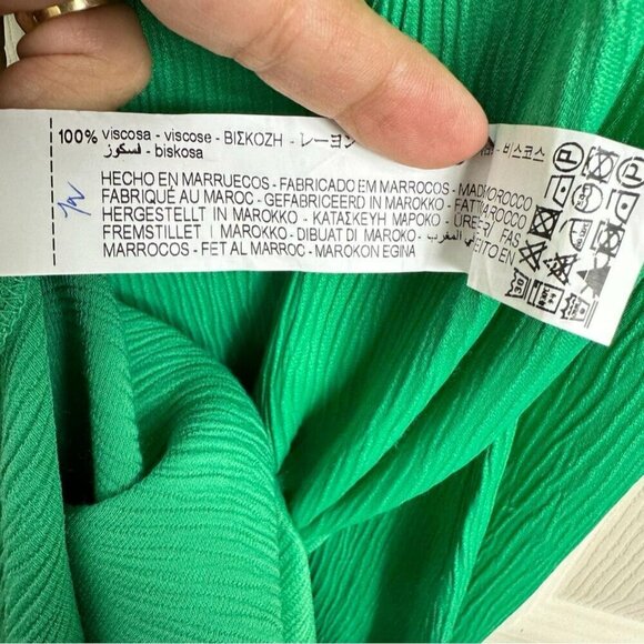 Zara's‎ Knotted Emerald Green Slip Midi Dress Size XS - Picture 10 of 12
